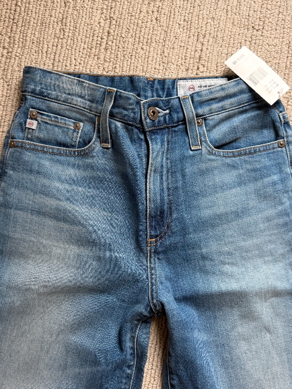 AG Adriano Goldschmied 2Pair Wide Leg Crop Jeans Sz 26 NWT $430!! - Picture 2 of 5